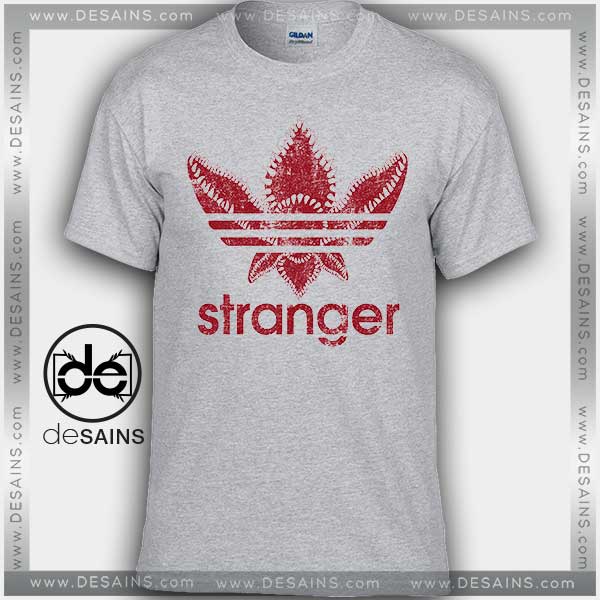 Adidas Logo Tee Shirts Stranger Things Apparel