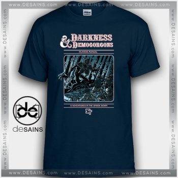 Cheap Graphic Tee Shirts Stranger Things Darkness and Demogorgons