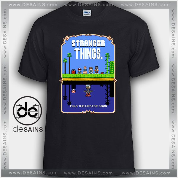 Cheap Graphic Tee Shirts Stranger Things Mario Bros 2 Tshirt Adult