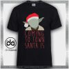 Cheap Graphic Tee Shirts Yoda Santa Claus Star Wars Tshirt