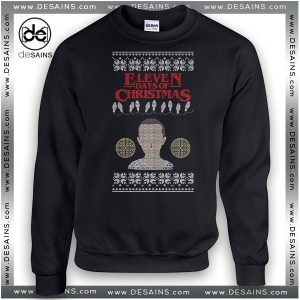 Cheap Graphic Ugly Sweatshirt Eleven Days of Christmas Sweater