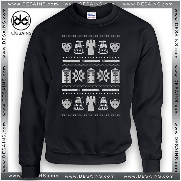 Cheap Ugly Graphic Sweatshirt Tardis Doctor Who Christmas on Sale