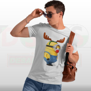 Christmas Deer Minions Funny T-Shirt – Festive Meme Graphic