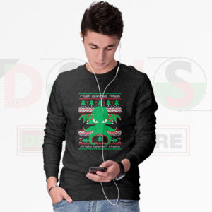 Cthulhu Cultist Ugly Christmas Sweatshirt – Dark Holiday Humor