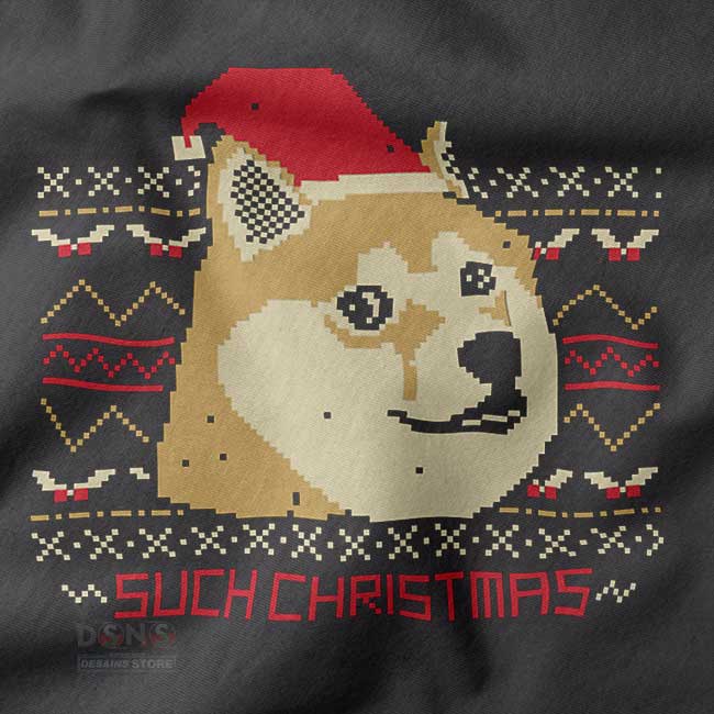 Cute dog ugly Christmas hoodie with funny meme design