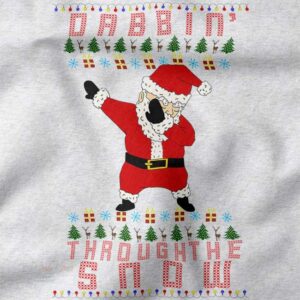 Dabbing Santa ugly Christmas sweatshirt funny graphic