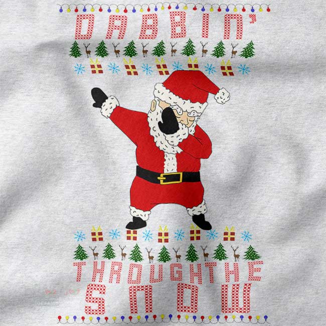 Dabbing Santa ugly Christmas sweatshirt funny graphic