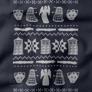 Doctor Who TARDIS Christmas hoodie with festive design
