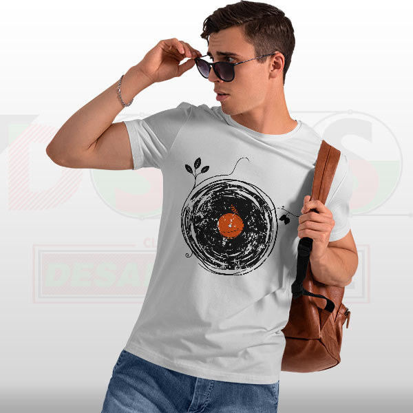 Enchanting Vintage Vinyl Records T-Shirt – Retro Music Aesthetic
