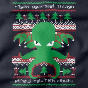 Funny Cthulhu Christmas hoodie dark pop culture