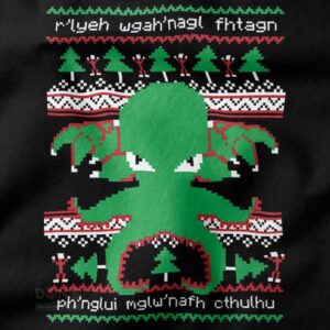 Funny Cthulhu Christmas sweater dark humor