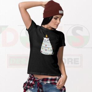 Grumpy Christmas Cat T-Shirt – Funny Holiday Face Tee