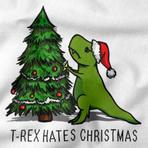 Grumpy T-Rex Christmas meme tee streetwear style