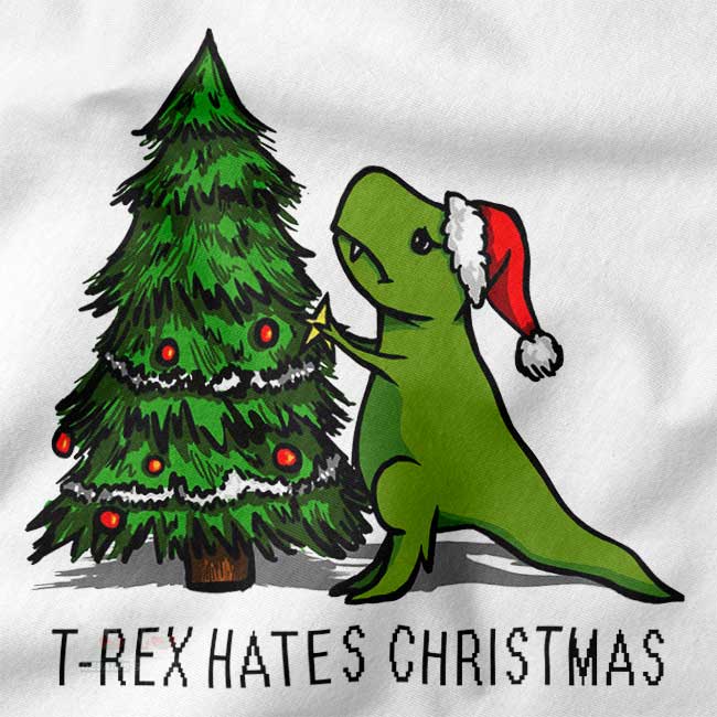 Grumpy T-Rex Christmas meme tee streetwear style