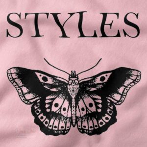 Harry Styles butterfly tattoo inspired graphic t-shirt