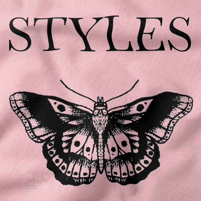 Harry Styles butterfly tattoo inspired graphic t-shirt