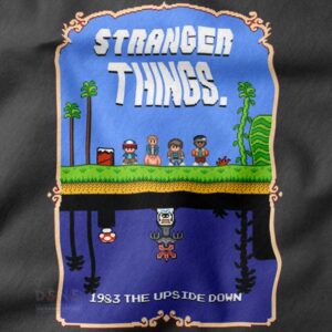 Mario Bros inspired Stranger Things pop culture tee