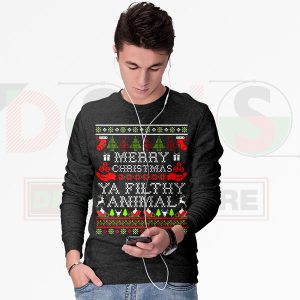 Merry Christmas Ya Filthy Animal On Sale Sweatshirt