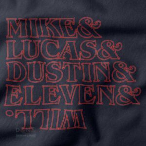 Mike Lucas Dustin Eleven Will pop culture tee