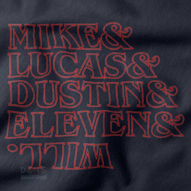 Mike Lucas Dustin Eleven Will pop culture tee