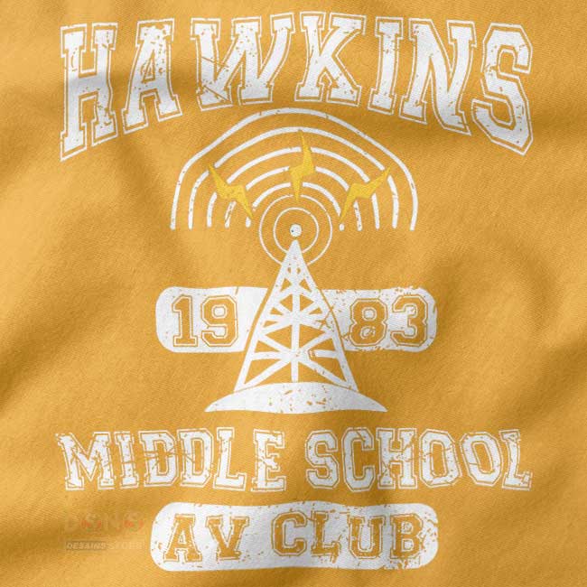 Retro Hawkins AV Club pop culture hoodie
