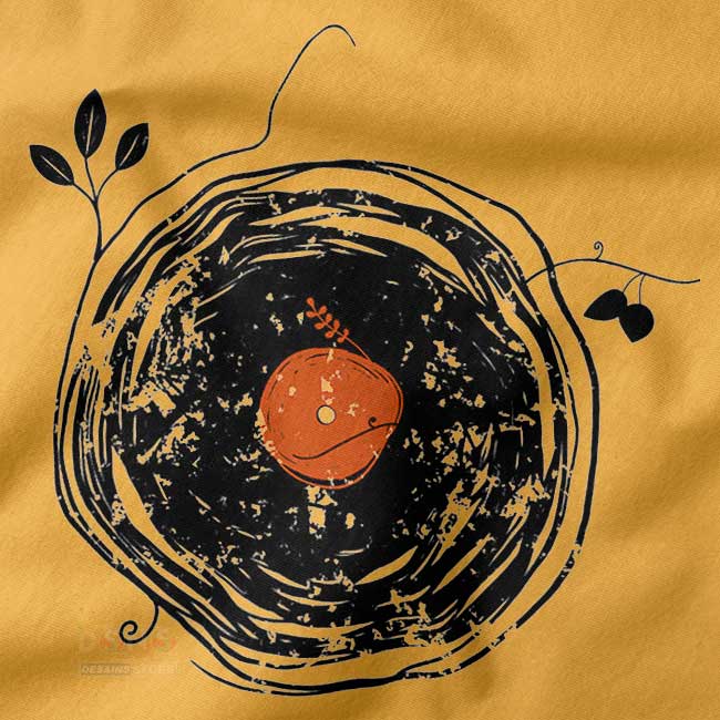 Retro vinyl records t-shirt for music lovers