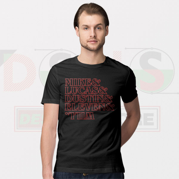 Stranger Kids Squad T-Shirt – Mike Lucas Dustin Eleven Will