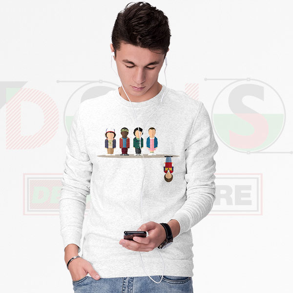Stranger Things Cartoon Upside Down Sweatshirt – Playful Graphic