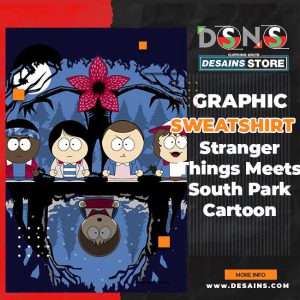 Stranger Things Meets South Park Graphic Sweatshirt