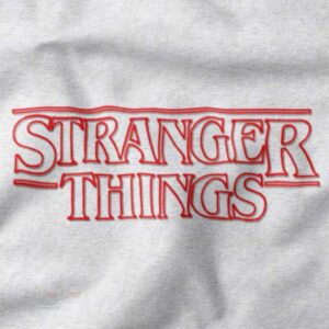 Stranger Things logo sweatshirt cozy pop culture streetwear