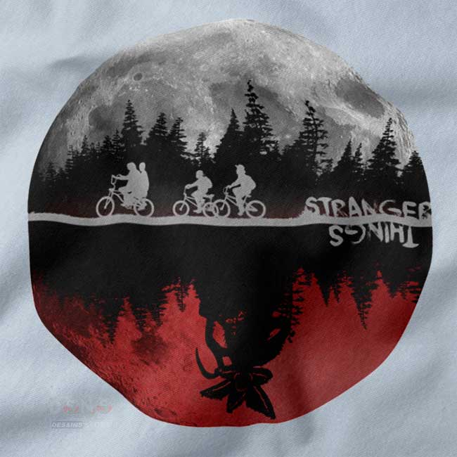Stranger Things moon scene sweatshirt streetwear style
