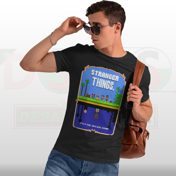 Stranger Things x Mario Bros 2 T-Shirt – Retro Pop Culture Mashup