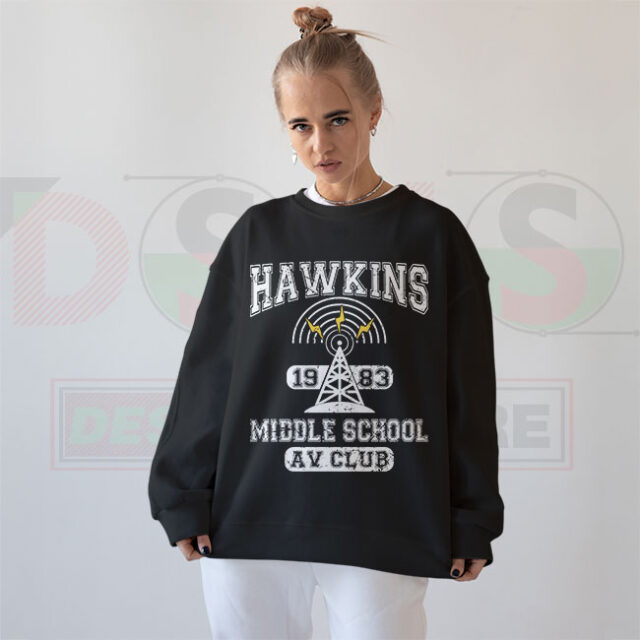 Buy Sweatshirt Stranger Things Hawkins AV Club
