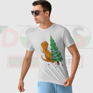 The Struggle T-Rex Hates Christmas Funny Graphic Tee