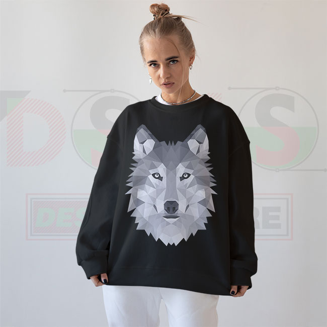 Wild Wolf Polygon Art Sweatshirt – Alpha Pack Vibes
