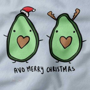 cute avocado christmas graphic sweatshirt