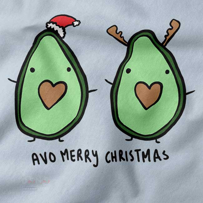 cute avocado christmas graphic sweatshirt