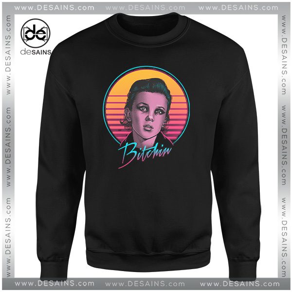Cheap Graphic Sweatshirt Bitchin Stranger Things Sweater on Sale