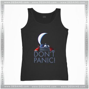 Cheap Graphic Tank Top Dont Panic Tesla Roadster SpaceX