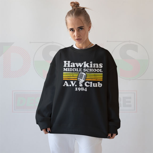 Hawkins Middle School A.V. Club Sweatshirt – Stranger Things Retro
