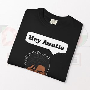 Hey Auntie Quotes Black Panther Folded T-Shirt