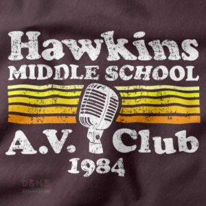 Retro Stranger Things A.V. Club graphic hoodie
