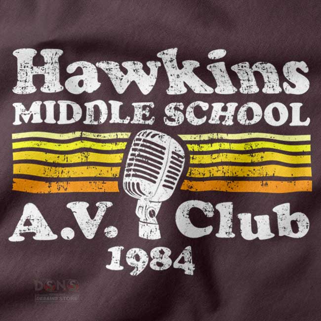 Retro Stranger Things A.V. Club graphic hoodie