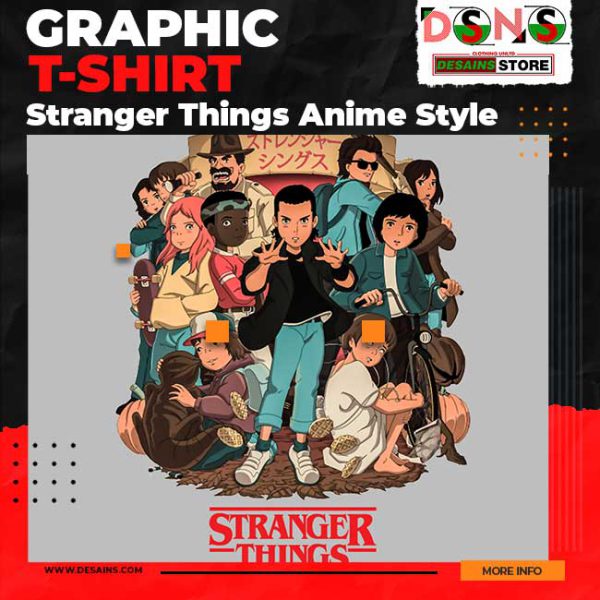 Style Anime Stranger Things Graphic T-Shirt - The Fusion