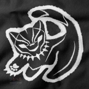 Wakanda inspired cat pop culture graphic tee