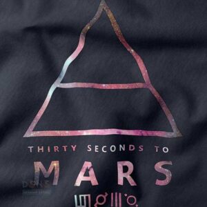 30 Seconds To Mars Triad Crewneck Sweatshirt Black with Cosmic Print