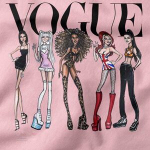 90s pop culture girl power hoodie design