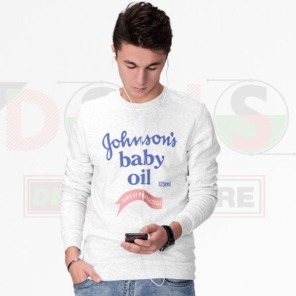 Baby Oil Inspired Graphic Sweatshirt – Cozy Parody Style