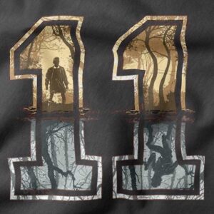 Black Stranger Things Eleven streetwear tee front view
