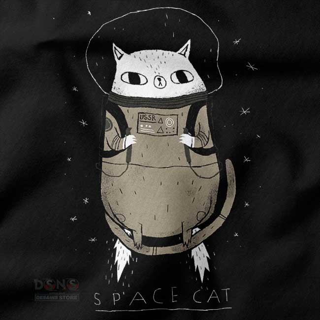 Cute galaxy cat adventure streetwear tee